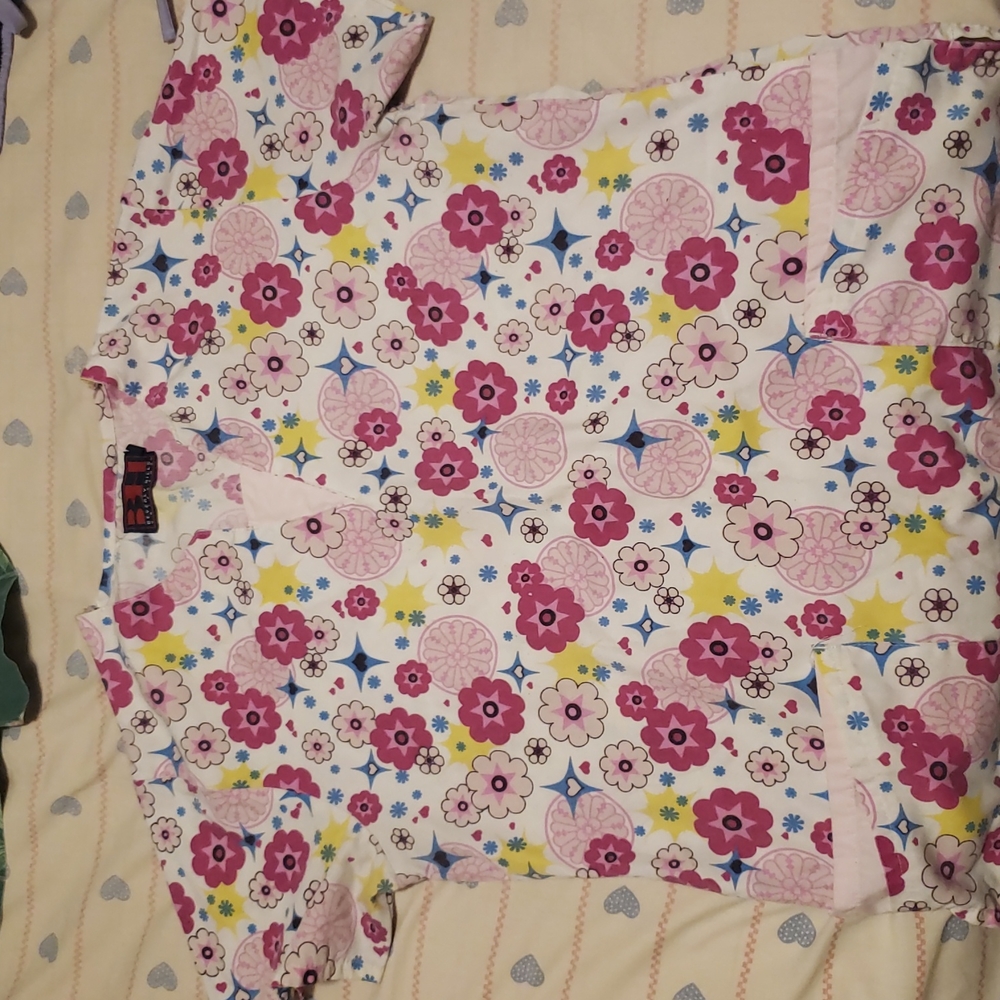 Pink scrub top